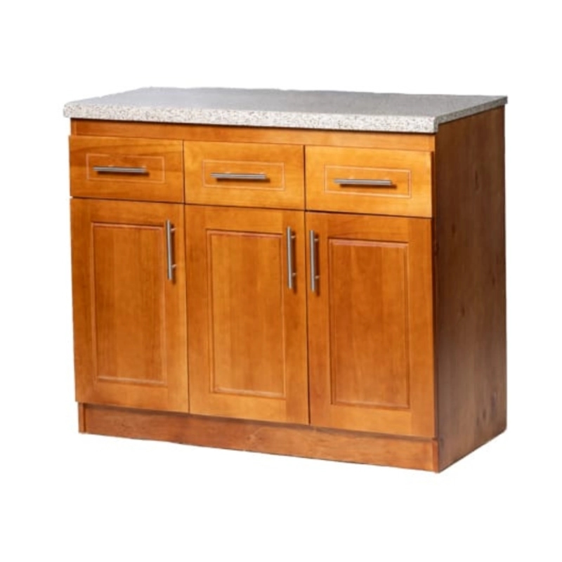 MUEBLE DE COCINA BERIN MADERA NOGAL BASE 3 PUERTAS
