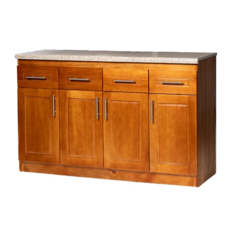 MUEBLE DE COCINA BERIN MADERA NOGAL BASE 4 PUERTAS