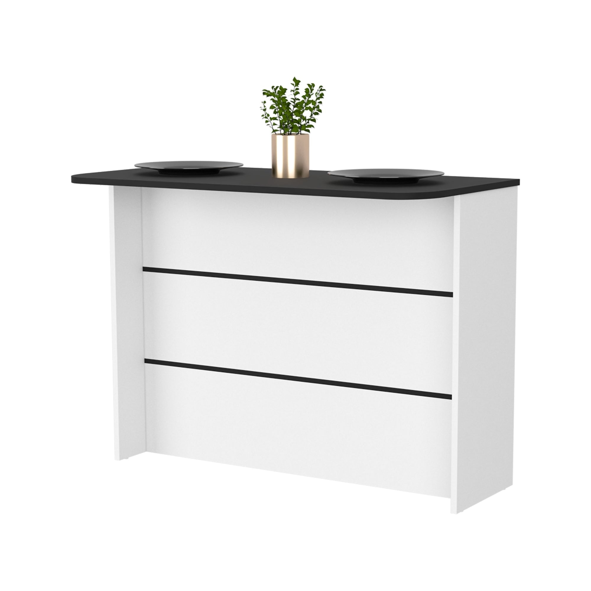ISLA DE COCINA FENDI WENGUE Y BLANCO 90X120X60 CM