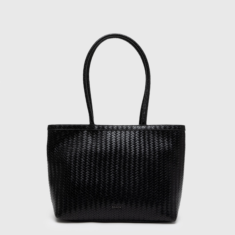 CARTERA TOTE BUSCKET BRAIDS BLACK BLACK BUBBA