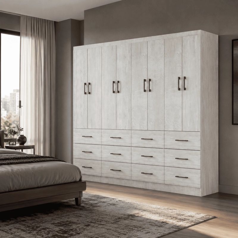CLOSET 8 PUERTAS 12 CAJONES TEKA