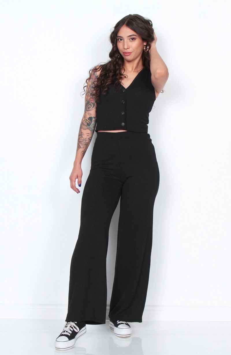 CONJUNTO VEST Y PANTALON SOLIDO