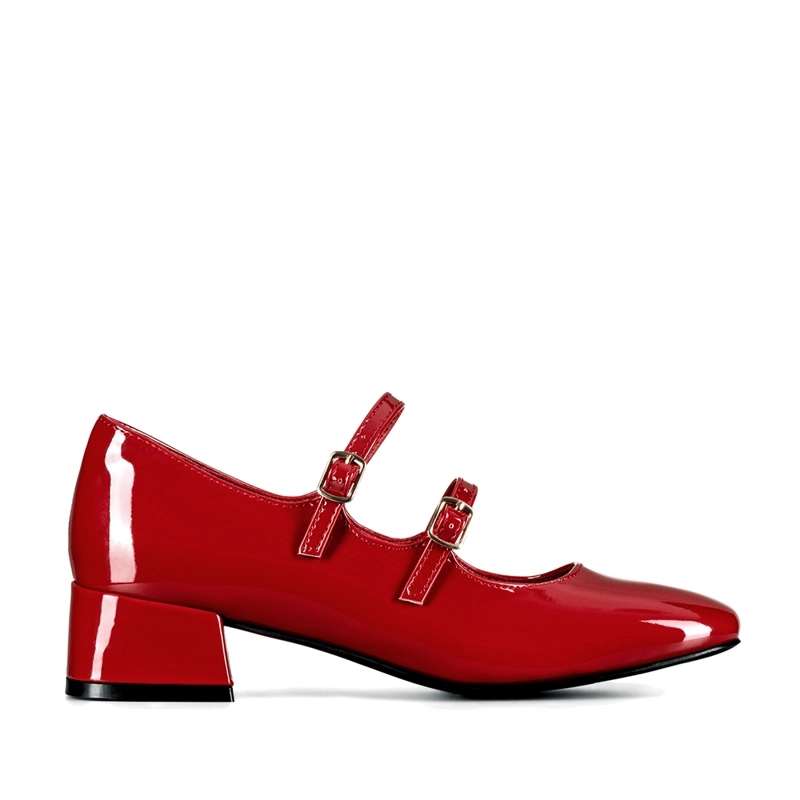 ZAPATOS MARY JANE CHAROL  BURDEO TACO MUJER WEIDE YL66