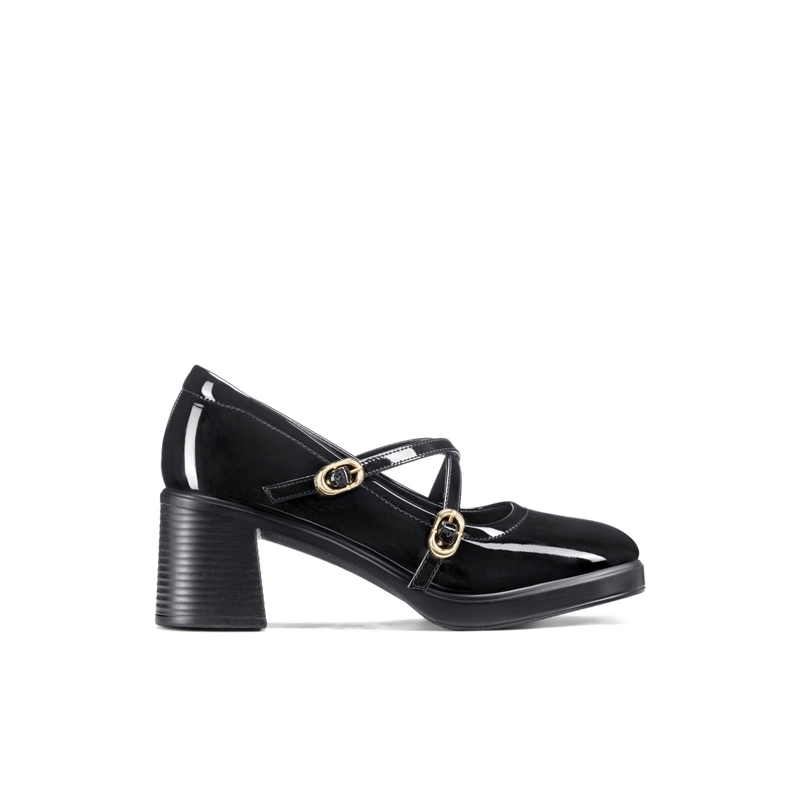 ZAPATOS TACO CASUAL PU ACHAROLADO MUJER CUADRADO WEIDE GH220