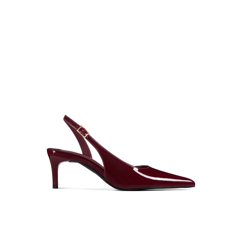 ZAPATOS TACO CASUAL PU ACHAROLADO MUJER AGUJA WEIDE QIU522