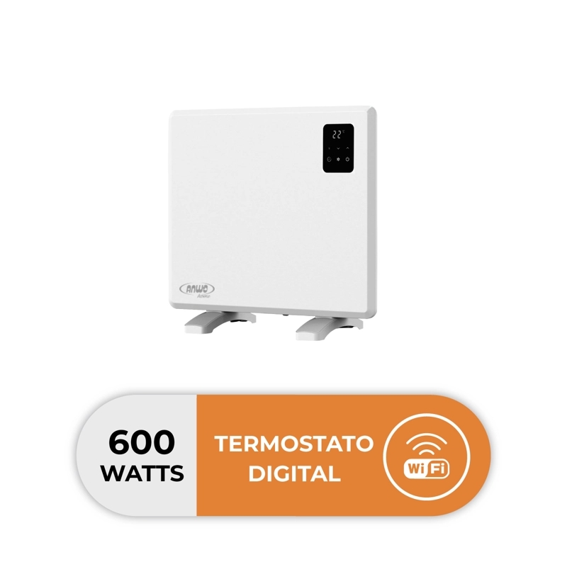ESTUFA ELE CTRICA ANWO PANEL CONVECTIVO LISO 600W PROGRAMABLE CON WIFI