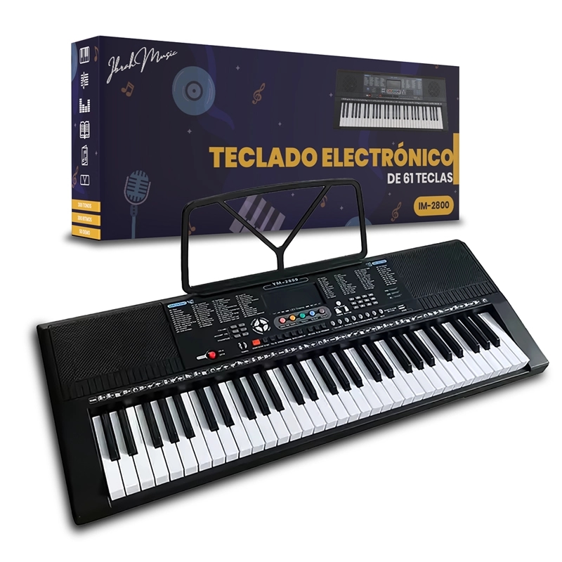 PIANO ELE CTRICO YONGMEI 61 TECLAS TECLADO MUSICAL USB