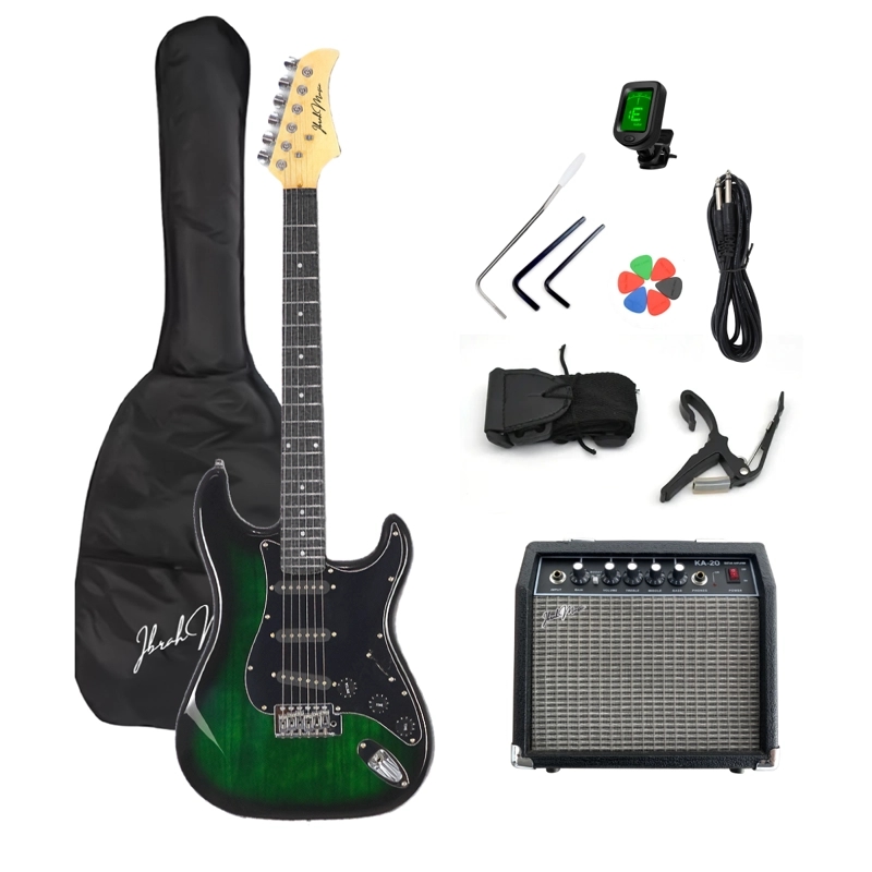 GUITARRA ELÉCTRICA IBRAH MUSIC STRATOCASTER IBRAH + AMPLIF + ACCESORIOS