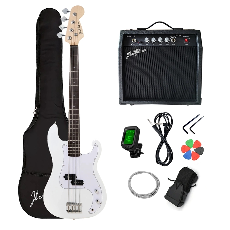 BAJO ELE CTRICO IBRAH 4 CUERDAS + AMPLIFICADOR 20W + ACCES