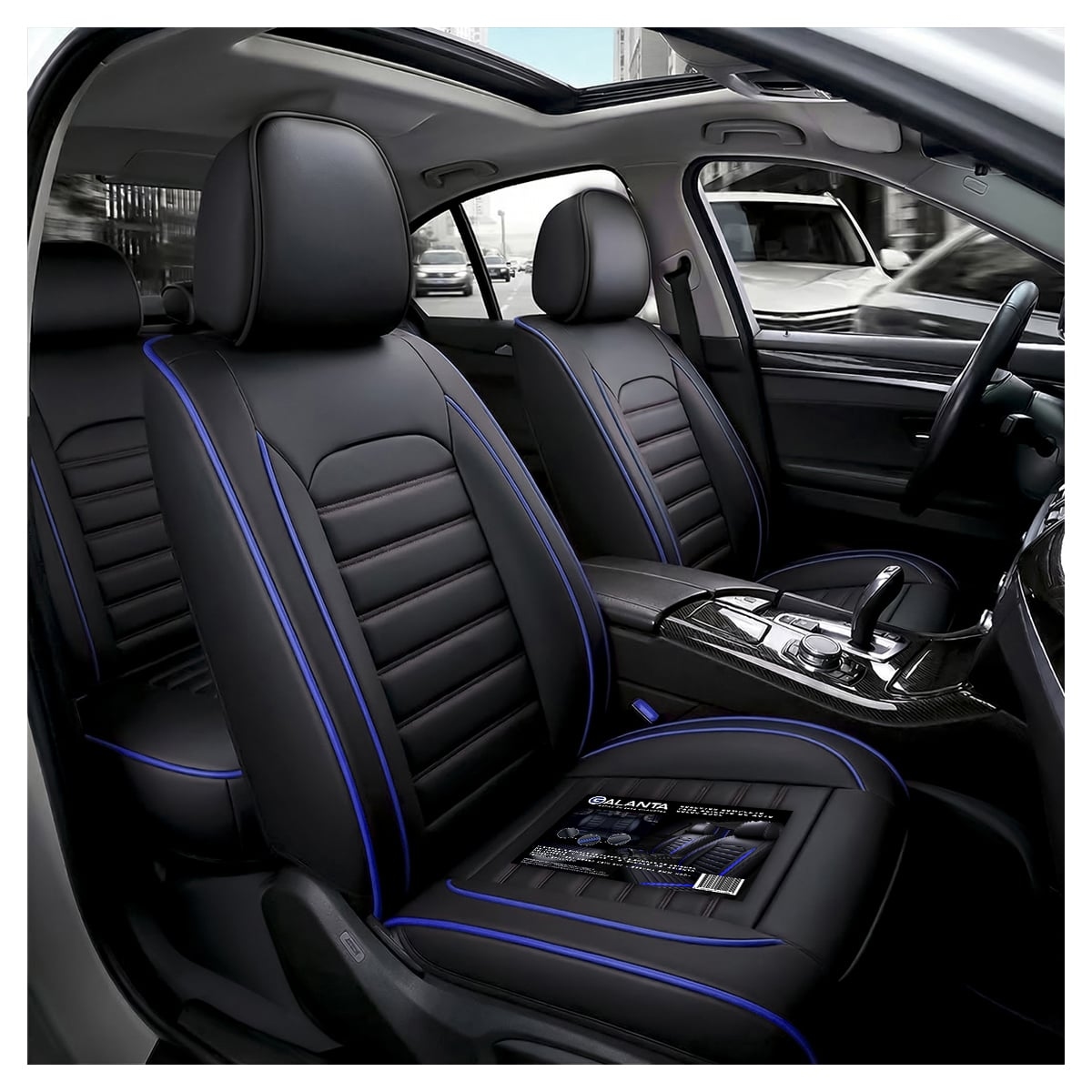 FUNDA CUBRE ASIENTO GALANTA ECO CUERO SET 5 ASIENTOS LUXURY