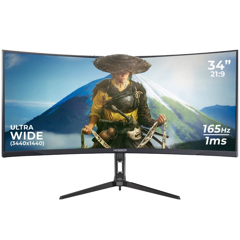 MONITOR PC GAMER CURVO 34' ULTRAWIDE HOSSER 165HZ GAMING 1MS