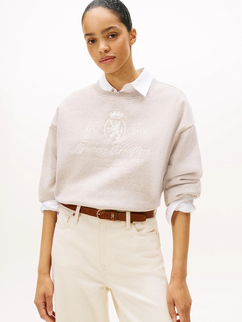 POLERON RELAXED VARSITY CREST
