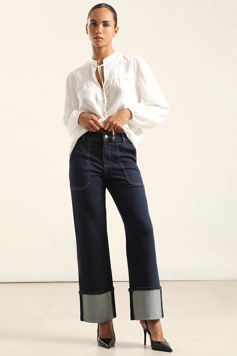 JEANS STRAIGHT, TIRO ALTO, INDIGO LIOLA