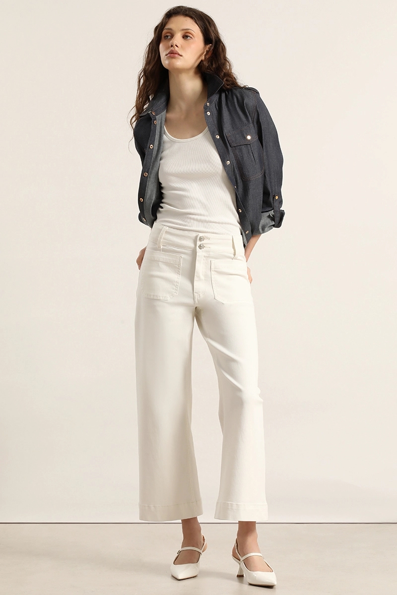 JEANS COLOR, WIDE LEG, CRUDO LIOLA