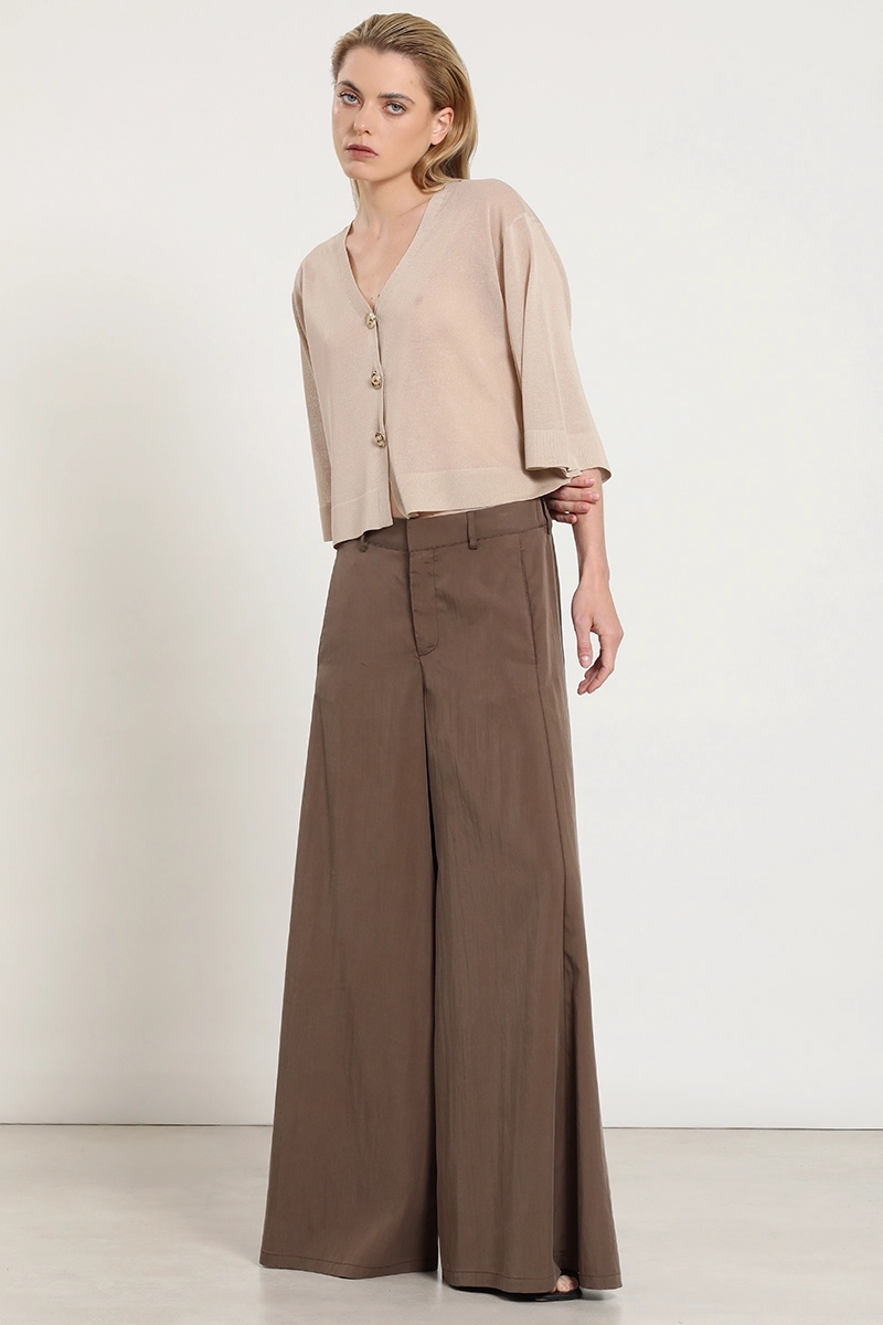 PANTALON ANCHO LYOCELL MIX, TABACO LIOLA