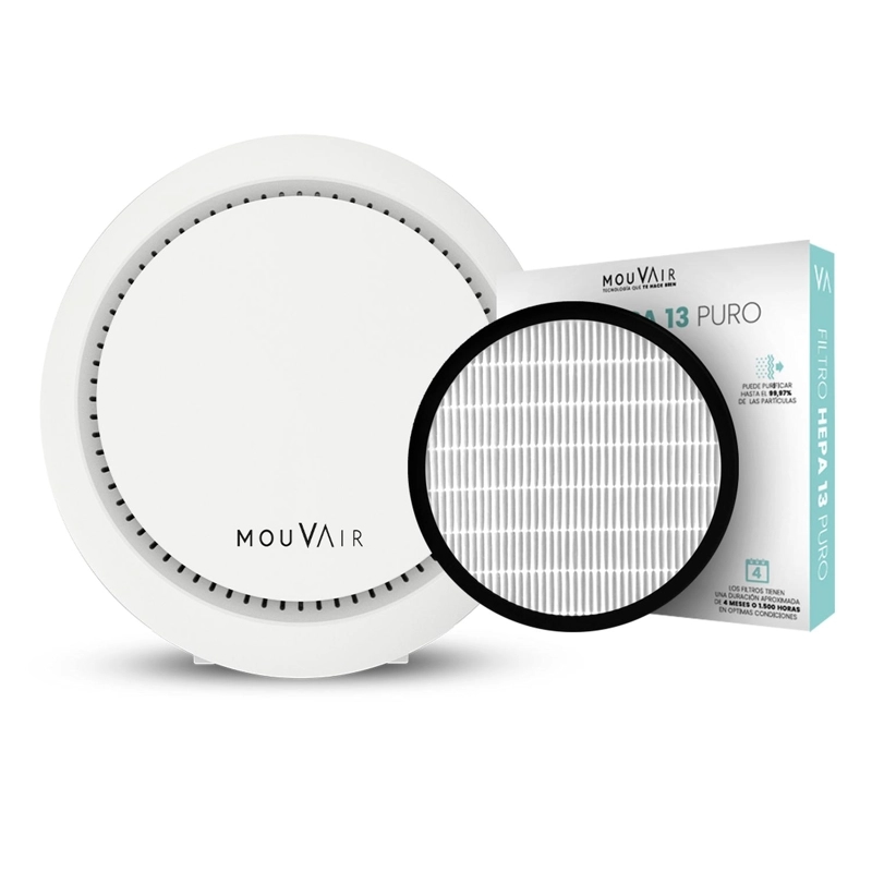 PURIFICADOR DE AIRE MOUVAIR OM BLANCO + FILTRO HEPA H13