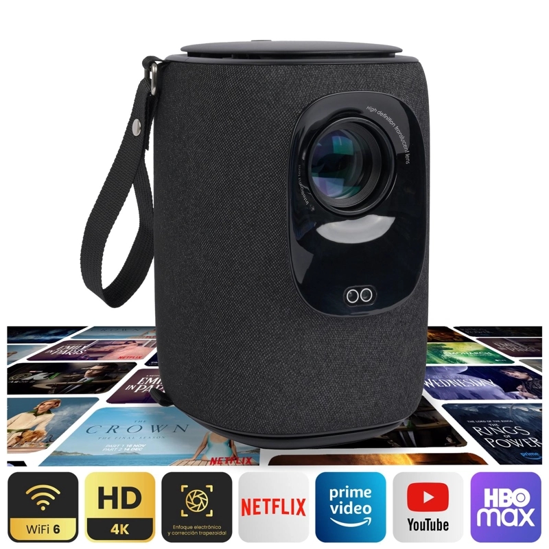 PROYECTOR PORTATIL SMART NOVA 9000LM WIFI BT ANDROID LEVO