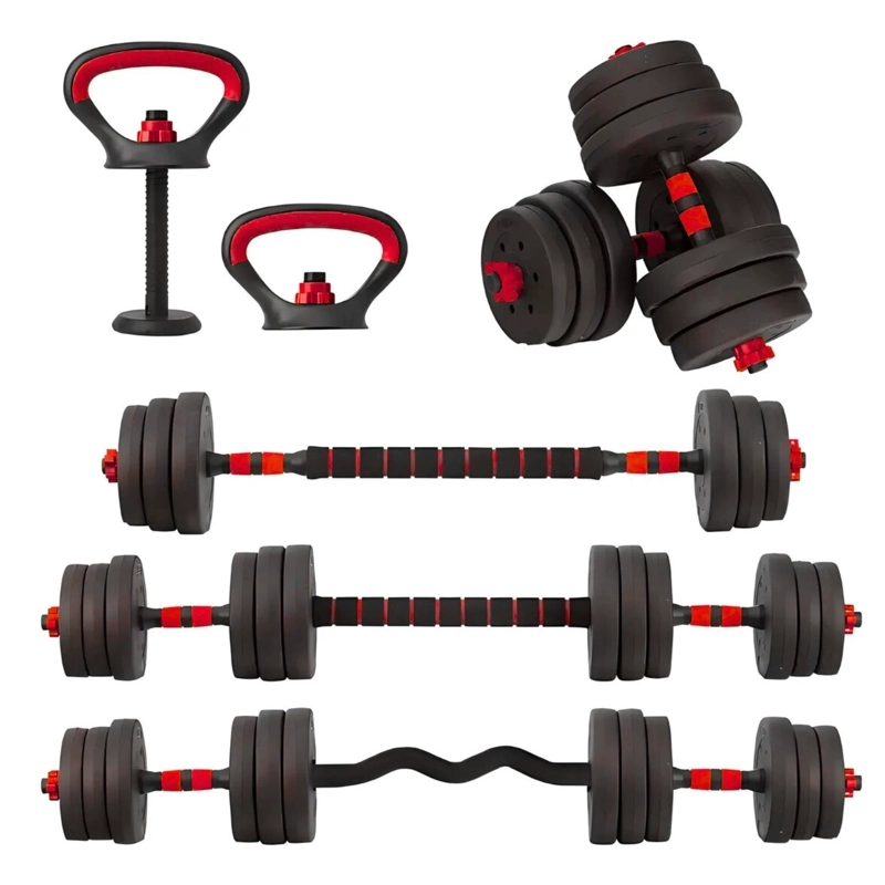 SET MANCUERNAS 20 KG 5 EN 1 BARRA Z