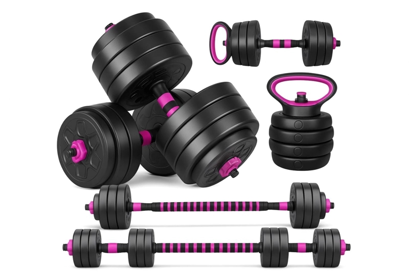 MANCUERNAS 40 KG BARRA AJUSTABLES 3 EN 1