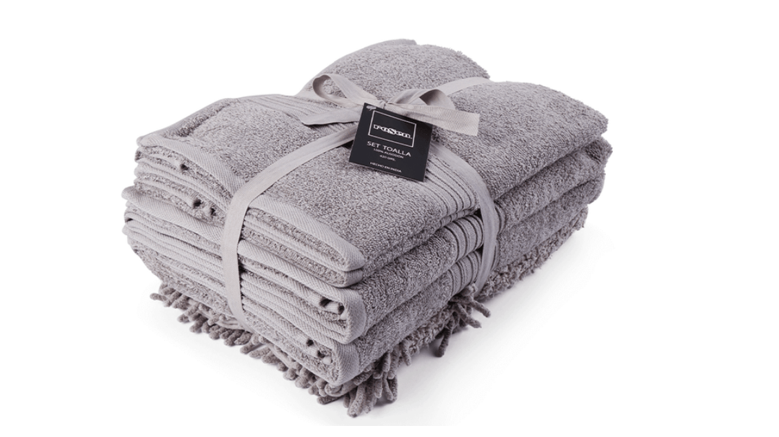 SET DE TOALLAS ROSEN 420 GR GRIS