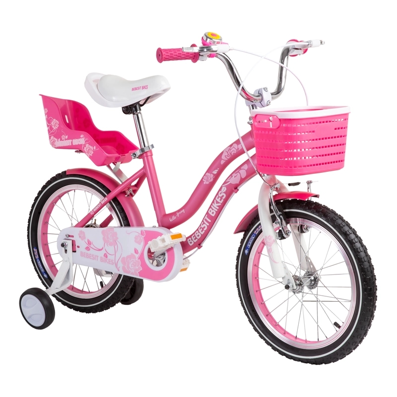 BICICLETA INFANTIL QUEEN ARO 16 ROSADA BEBESIT