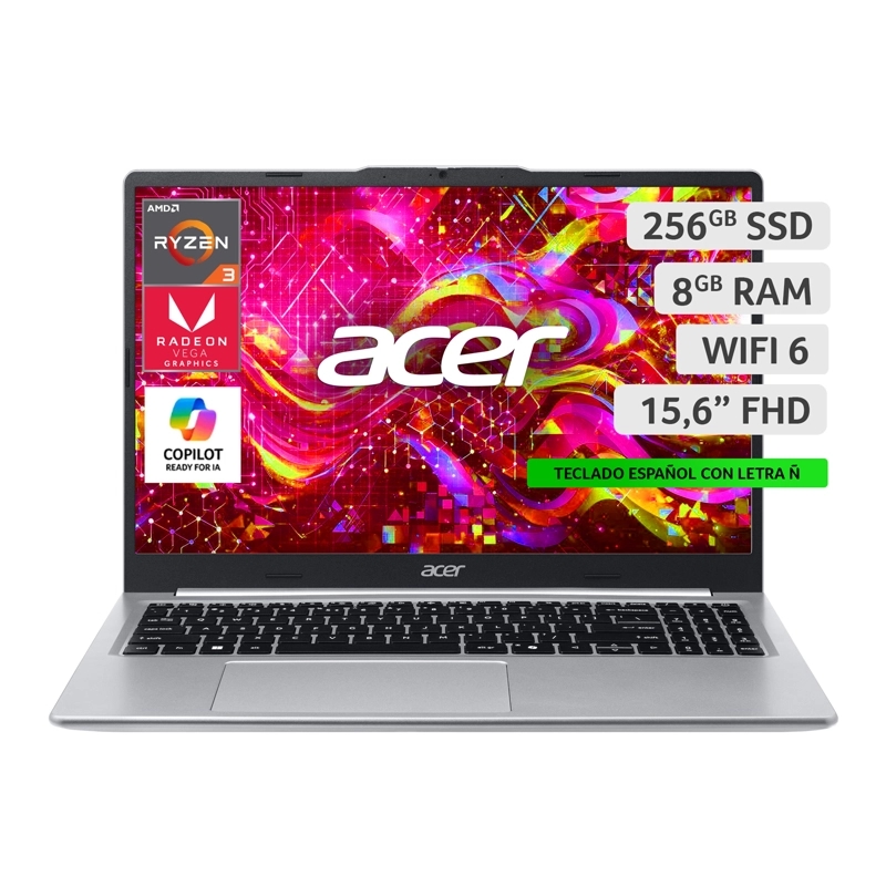 NOTEBOOK ACER ASPIRE LITE AL15-46P-R7M1-2 AMD RYZEN 3 8GB RAM 256GB SSD 15.6" FHD