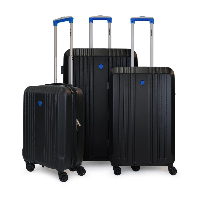 SET DE 3 MALETAS S+M+L OLYMPIA NEGRO-AZUL
