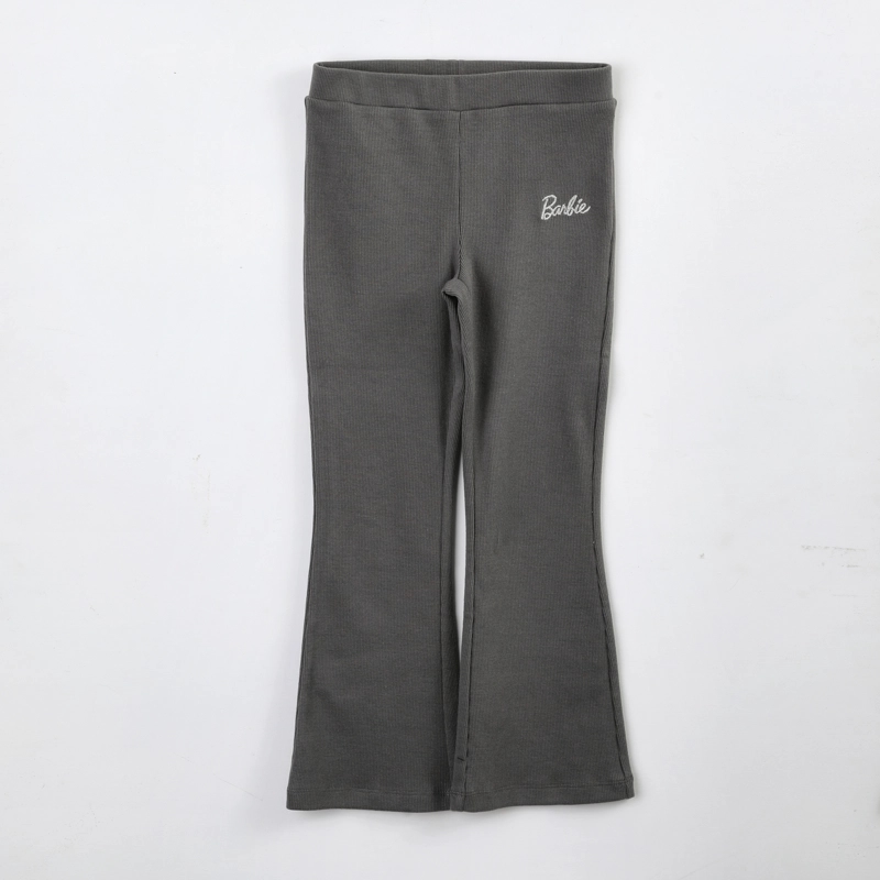 CALZA NIÑA BARBIE FLARE RIBBED GRIS