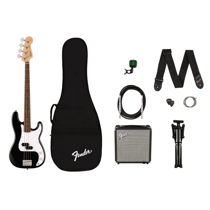 PACK BAJO ELE CTRICO PRECISION BASS SQUIER BY FENDER BLACK