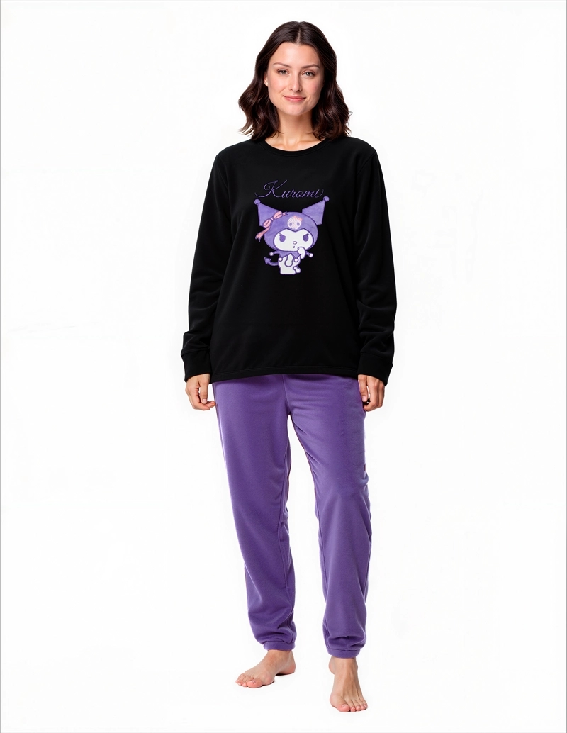 PIJAMA LARGO MUJER MICROPOLAR INVIERNO KUROMI C2 TOP