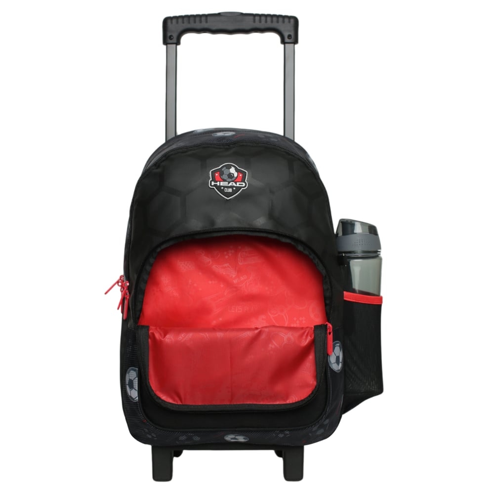 MOCHILA RUEDAS INFANTIL CHIPS FUTBOL NEGRO HEAD