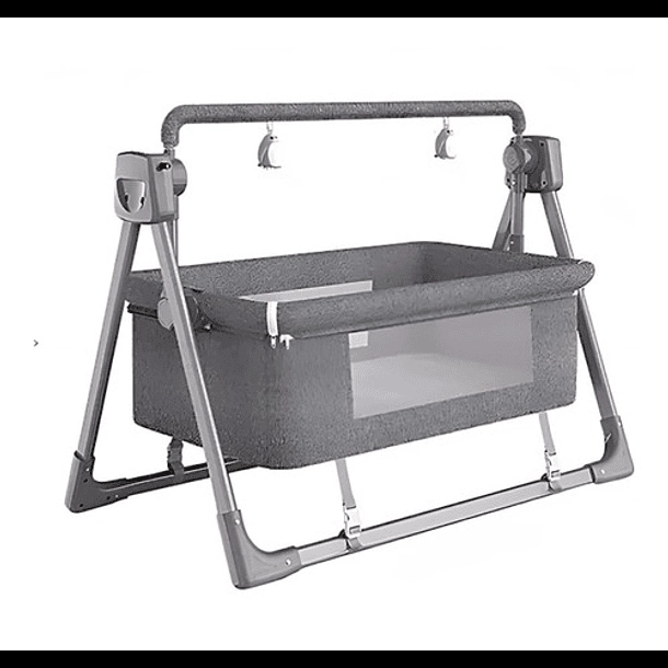 CAMA CRUSEC CUNA MECEDORA ELECTRICA BEBE PORTATIL METAL GRIS