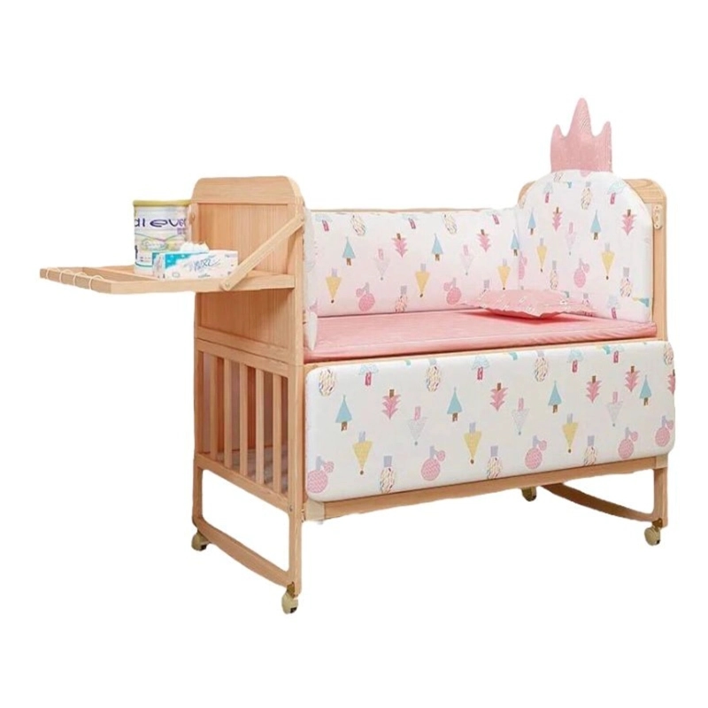 CUNA COLECHO LUBABYCAS ETAPAS MADERA ROSADO PACK&PLAY CON MUDADOR