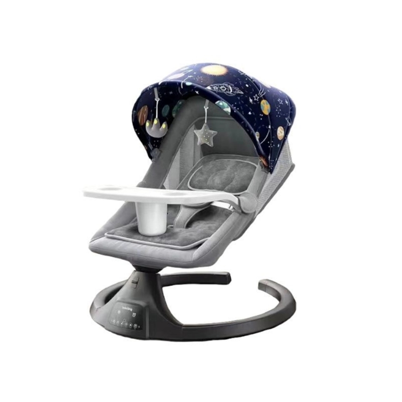 MECEDORA LUBABYCAS ELÉCTRICA RECLINABLE BLUETOOTH UNIVERSO AZUL