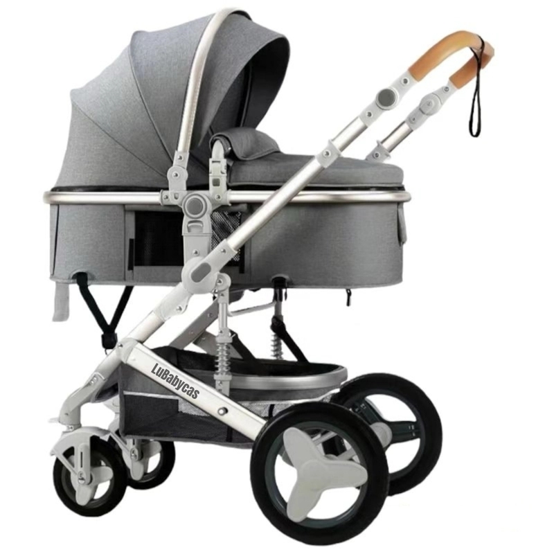 COCHE CUNA MOISE S CON ACCESORIOS LUBABYCAS GRIS