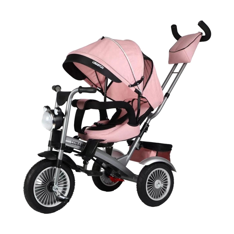 TRICICLO REVERSIBLE 360° CON LUCES 101 ROSADO LUBABYCAS