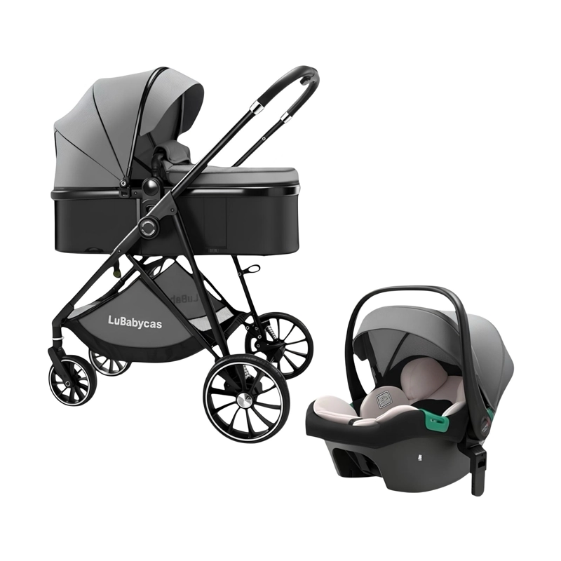 COCHE TRAVEL SYSTEM TOLDO DOBLE GESEBABY GRIS LUBABYCAS