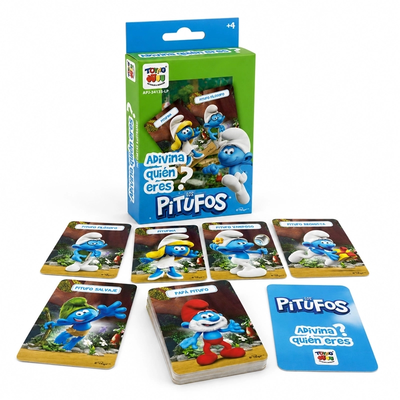 JUEGO EDUCATIVO FLASH CARDS ADIVINA QUIEN - LOS PITUFOS