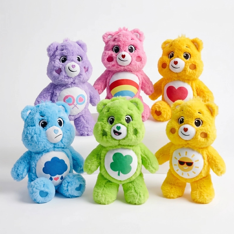 PACK X6 PELUCHES CARIÑOSITOS 20 CM COLECCION COMPLETA