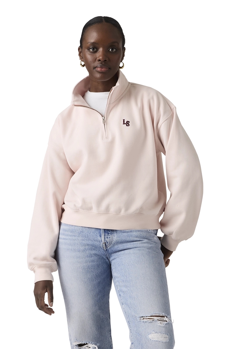 POLERON MUJER VINTAGE BOXY 1/4 ZIP ROSADO LEVIS 005GS-0004