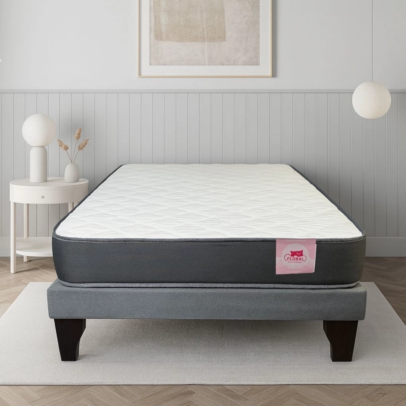 CAMA EUROPEA 1,5 PLAZAS BASE  MARENGO + COLCHON 105X190