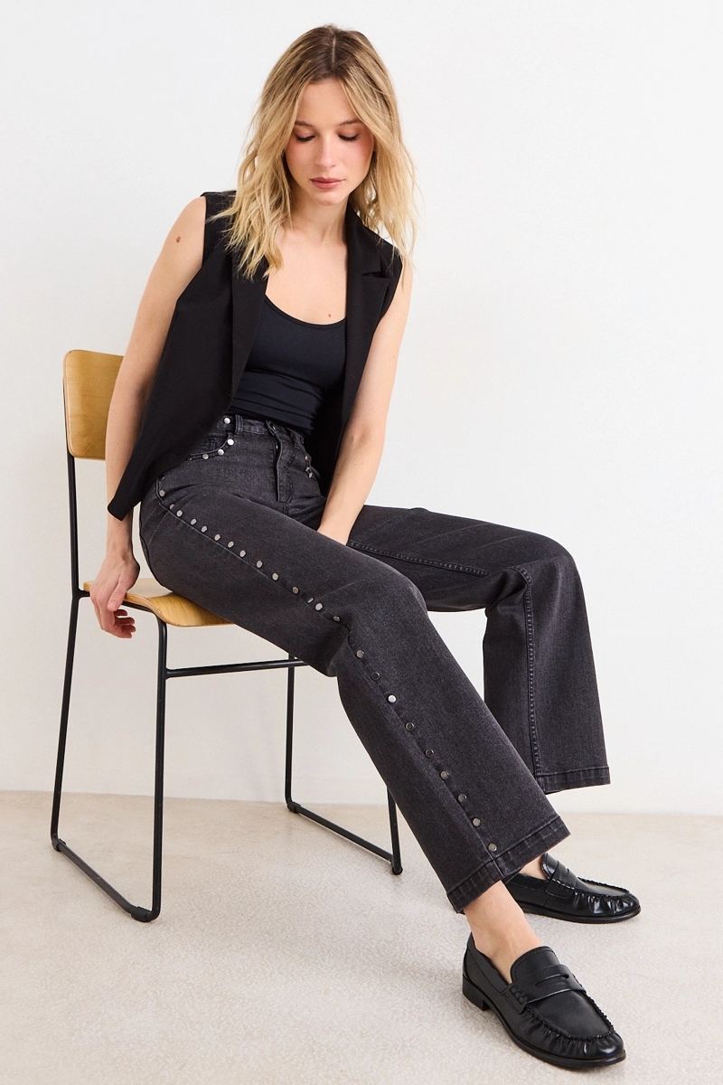 JEANS GRIS MUJER ASH