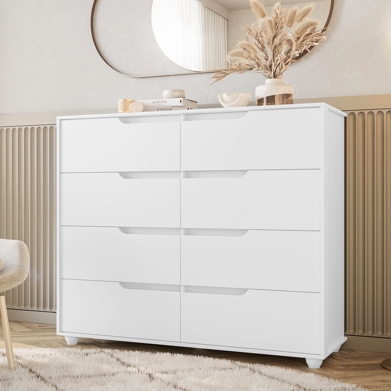 COMODA VEKKA HOME DOBLE EVO 8 CAJONES BLANCO