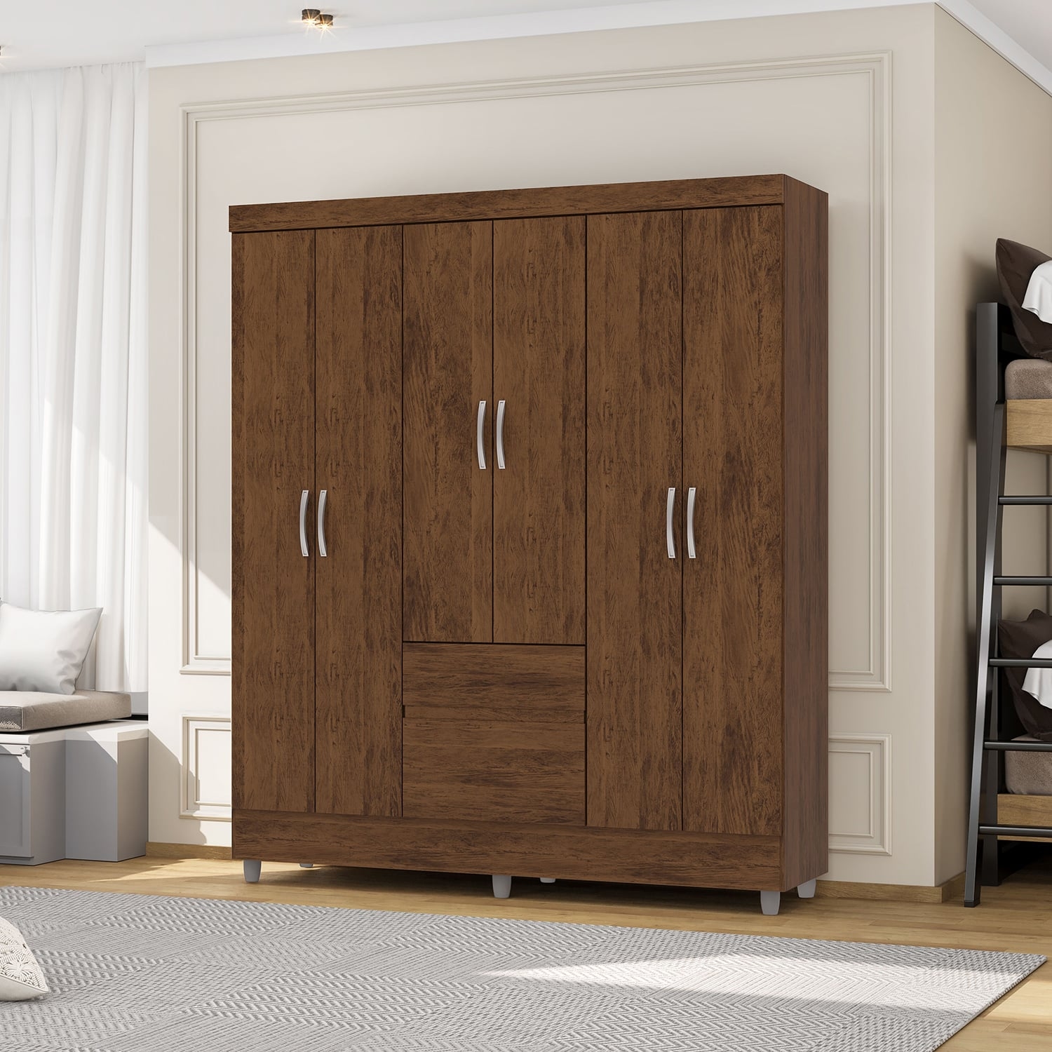 CLOSET 6 PUERTAS 2 CAJONES VEKKA HOME IDEAL CAFÉ
