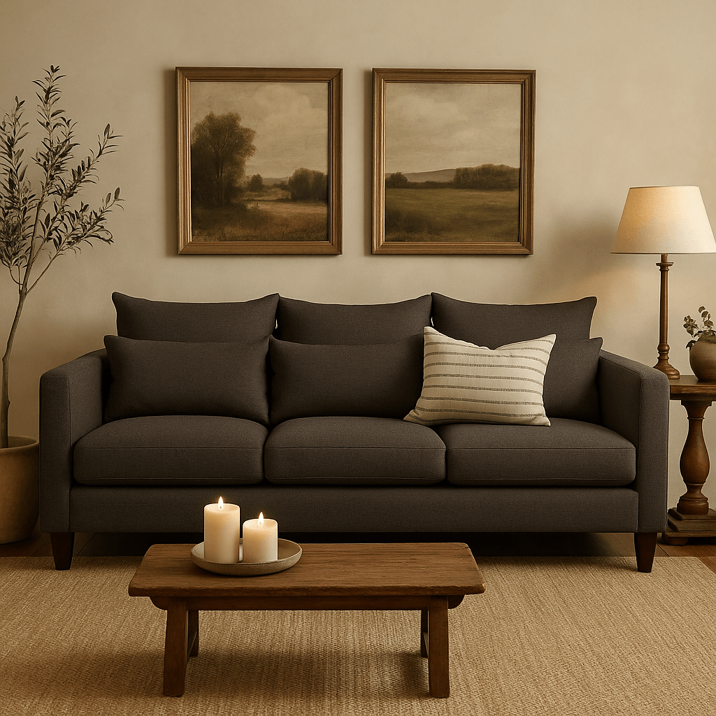 SOFA 3 CUERPOS RAMIS GRIS OSCURO TELA – CONFORT Y ESTILO PARA TU HOGAR
