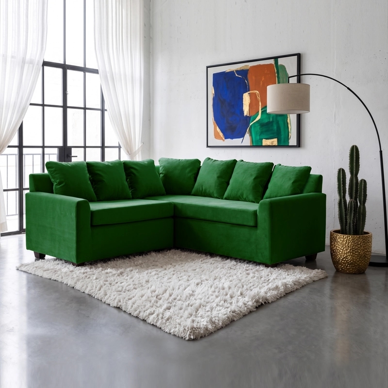 SECCIONAL LUCCA 3 CUERPOS TELA VELVET