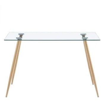 MESA HABITA2 PRINCE 120X80 NATURAL ACERO