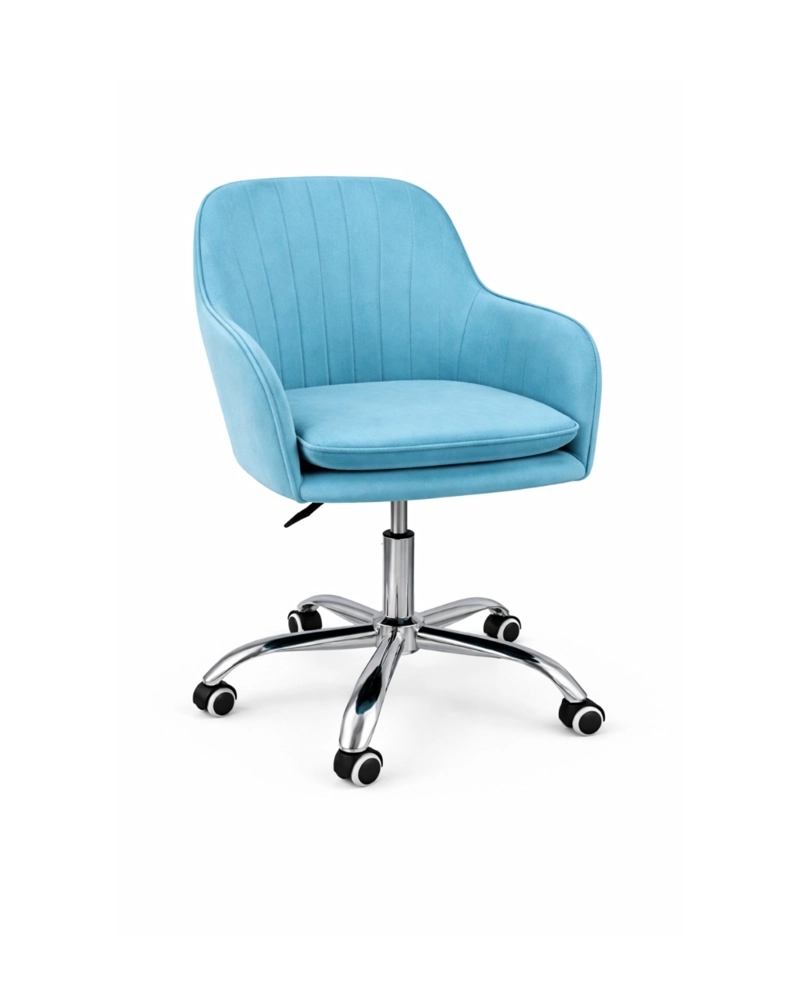 SILLA DE ESCRITORIO GIRATORIA ACOLCHADA LINEAL SILVER