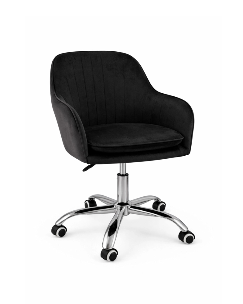 SILLA DE ESCRITORIO GIRATORIA ACOLCHADA LINEAL SILVER