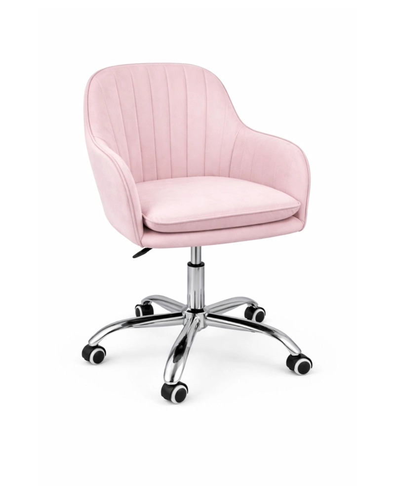SILLA DE ESCRITORIO GIRATORIA ACOLCHADA LINEAL SILVER